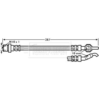 Flexible de frein BORG & BECK OEM 9094702A37 Flexible de frein BORG & BECK OEM 9094702A37