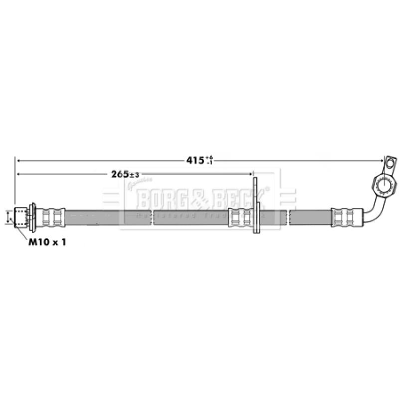 Flexible de frein BORG & BECK BBH7280 - Visuel 1