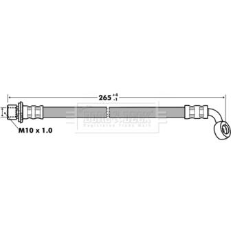 Flexible de frein BORG & BECK OEM 9094702F26 Flexible de frein BORG & BECK OEM 9094702F26