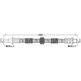 Flexible de frein BORG & BECK OEM 7H0611701B