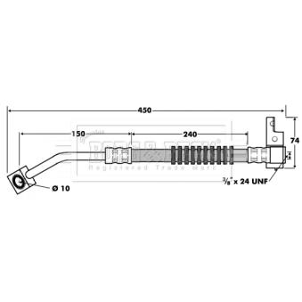 Flexible de frein BORG & BECK OEM 04860069AD