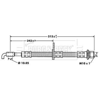 Flexible de frein BORG & BECK OEM 90947W2002