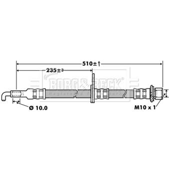 Flexible de frein BORG & BECK OEM 90947W2003
