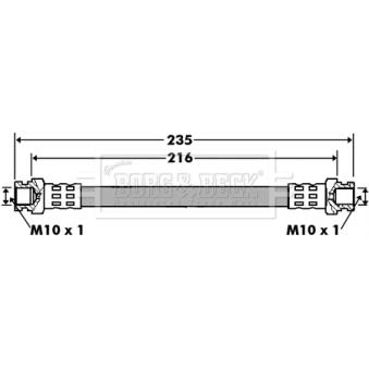 Flexible de frein BORG & BECK OEM 55701046 Flexible de frein BORG & BECK OEM 55701046