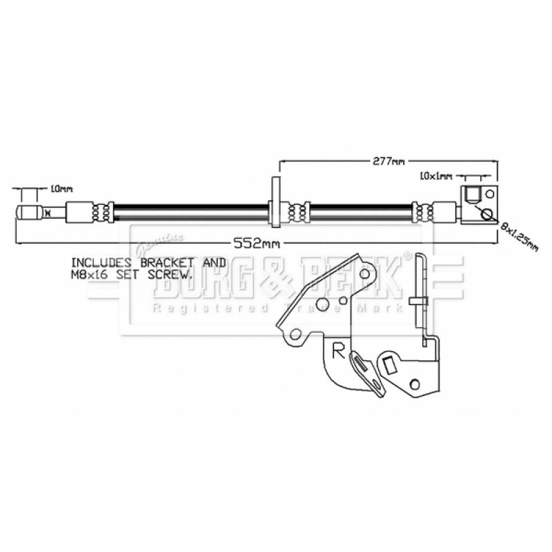 Flexible de frein BORG & BECK BBH7445 - Visuel 1