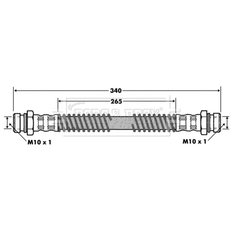 Flexible de frein BORG & BECK BBH7454 - Visuel 1