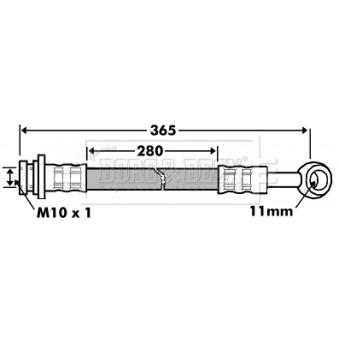 Flexible de frein BORG & BECK OEM 587372E300