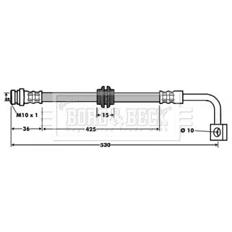 Flexible de frein BORG & BECK OEM 0K55243990B Flexible de frein BORG & BECK OEM 0K55243990B