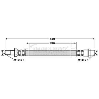 Flexible de frein BORG & BECK BBH7496