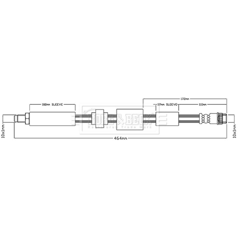 Flexible de frein BORG & BECK BBH7516 - Visuel 1