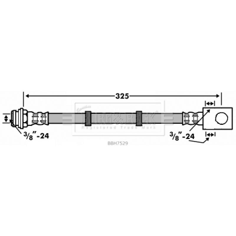 Flexible de frein BORG & BECK BBH7529 - Visuel 1