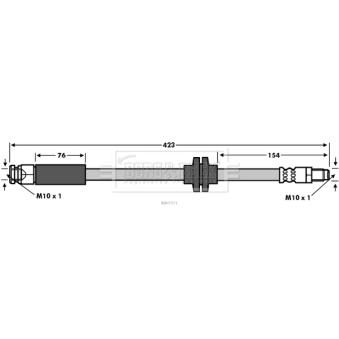 Flexible de frein BORG & BECK OEM 51835425 Flexible de frein BORG & BECK OEM 51835425
