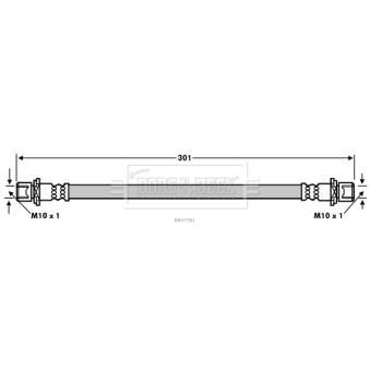 Flexible de frein BORG & BECK OEM 9004922207