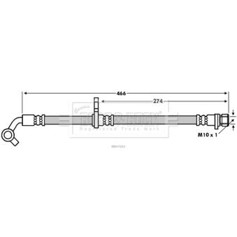 Flexible de frein BORG & BECK OEM 01466SWA000