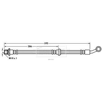 Flexible de frein BORG & BECK [BBH7603]