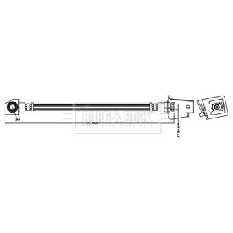 Flexible de frein BORG & BECK [BBH7628]