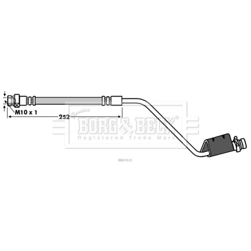 Flexible de frein BORG & BECK BBH7631 - Visuel 1