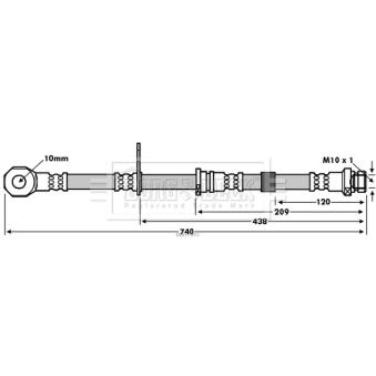 Flexible de frein BORG & BECK OEM MN102533 Flexible de frein BORG & BECK OEM MN102533