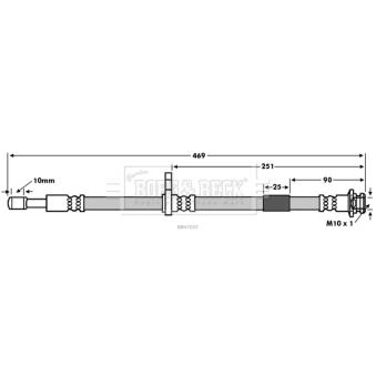 Flexible de frein BORG & BECK OEM 462014A00D