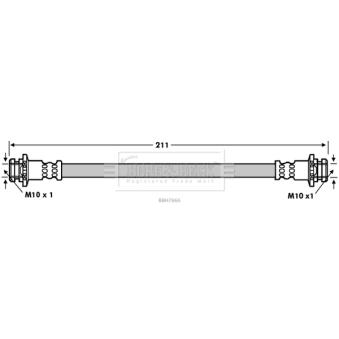 Flexible de frein BORG & BECK OEM 46210JG011