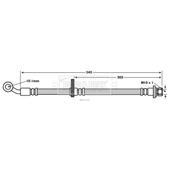 Flexible de frein BORG & BECK OEM 01464S5AJ02
