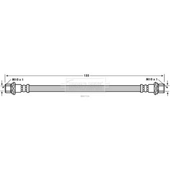 Flexible de frein BORG & BECK OEM 9094702F85