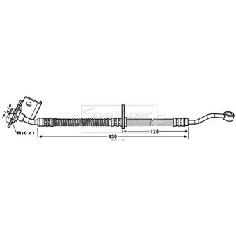 Flexible de frein BORG & BECK OEM 587321E000