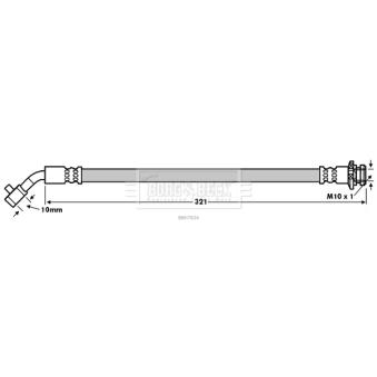 Flexible de frein BORG & BECK OEM 46210eb01a