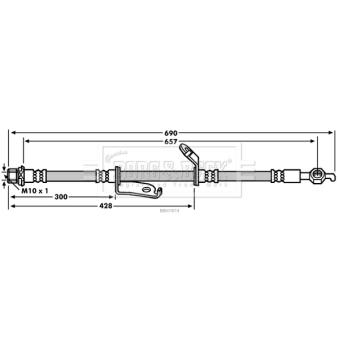 Flexible de frein BORG & BECK OEM 90947W2012