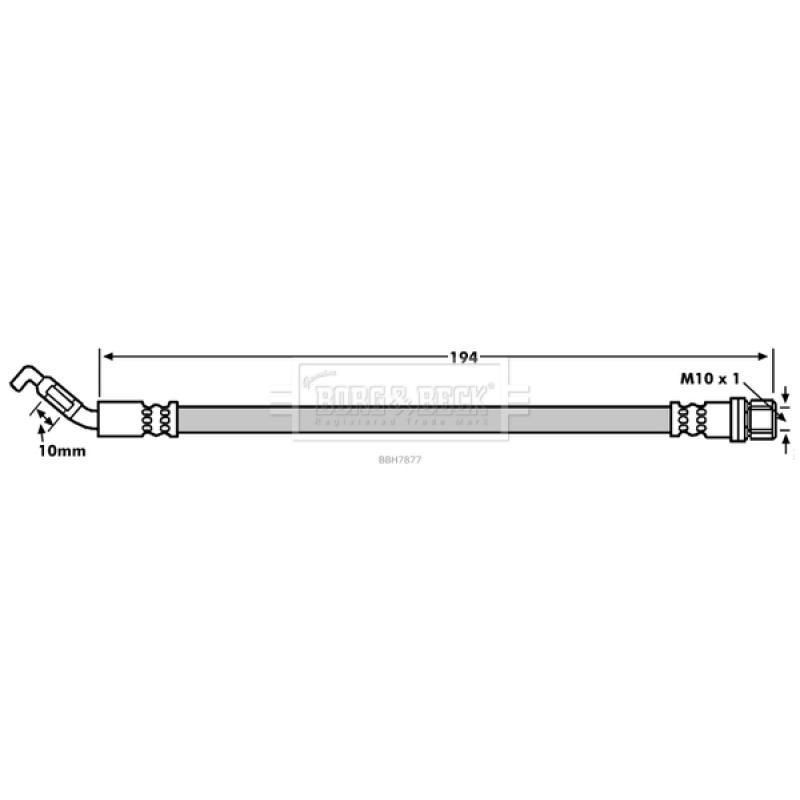 Flexible de frein BORG & BECK BBH7877 - Visuel 1