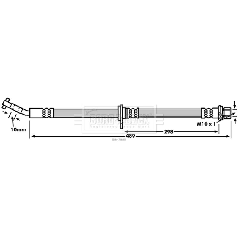 Flexible de frein BORG & BECK BBH7880 - Visuel 1