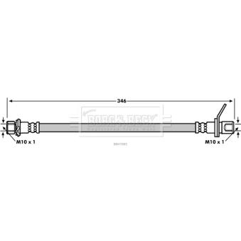 Flexible de frein BORG & BECK OEM 9008094165 Flexible de frein BORG & BECK OEM 9008094165