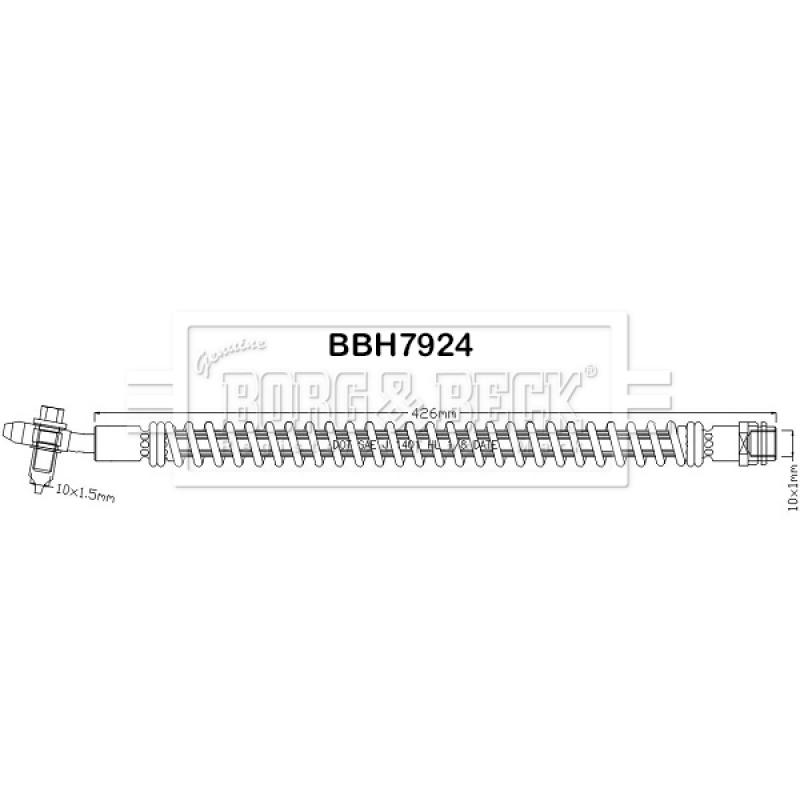 Flexible de frein BORG & BECK BBH7924 - Visuel 1