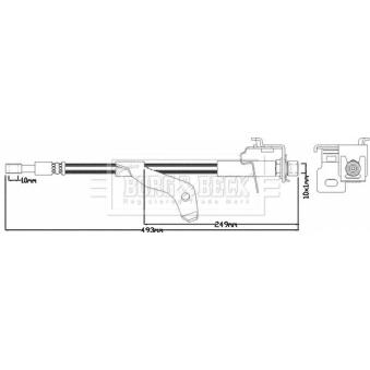 Flexible de frein BORG & BECK OEM 96625950