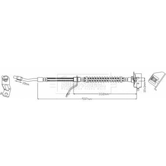 Flexible de frein BORG & BECK OEM 587321K000 Flexible de frein BORG & BECK OEM 587321K000