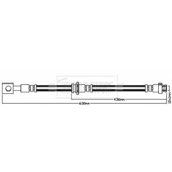 Flexible de frein BORG & BECK OEM 46211MB42A Flexible de frein BORG & BECK OEM 46211MB42A