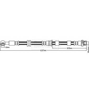 Flexible de frein BORG & BECK OEM 4650B129