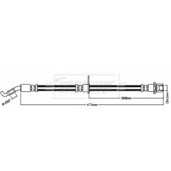 Flexible de frein BORG & BECK BBH8045