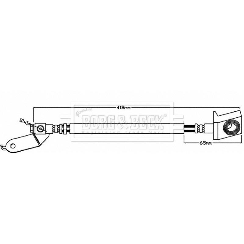 Flexible de frein BORG & BECK BBH8076 - Visuel 1