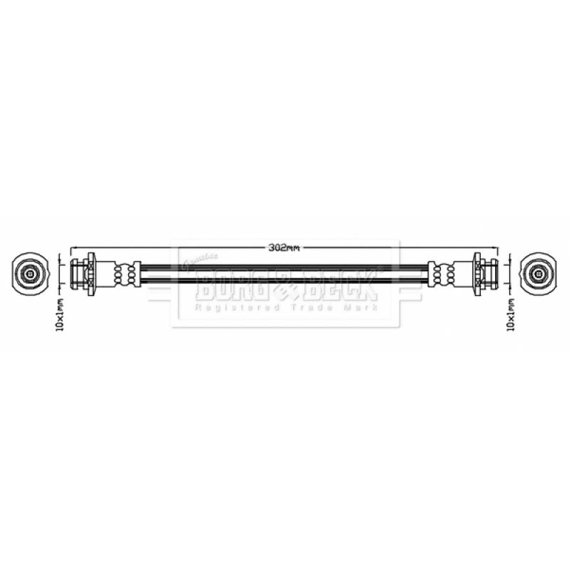 Flexible de frein BORG & BECK BBH8084 - Visuel 1