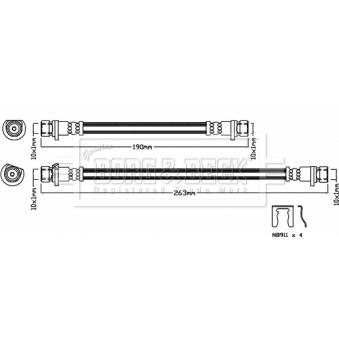 Flexible de frein BORG & BECK BBH8174