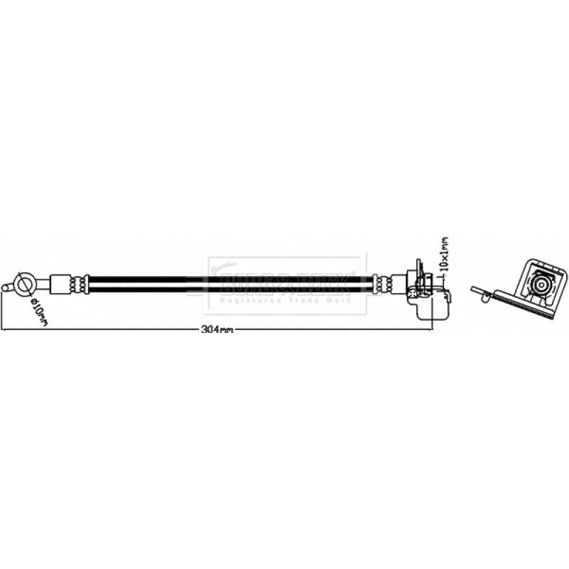 Flexible de frein BORG & BECK BBH8187 - Visuel 1