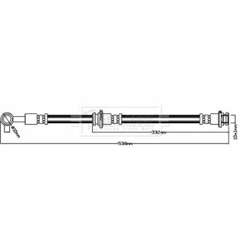 Flexible de frein BORG & BECK BBH8232
