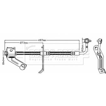 Flexible de frein BORG & BECK BBH8292