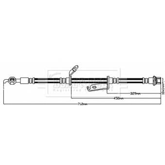 Flexible de frein BORG & BECK OEM 9094702F48