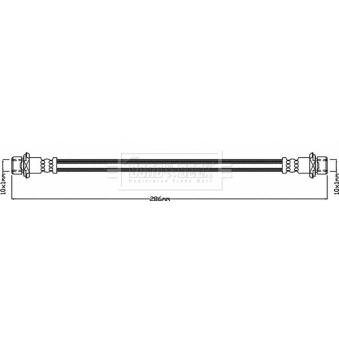 Flexible de frein BORG & BECK OEM 90947W2036