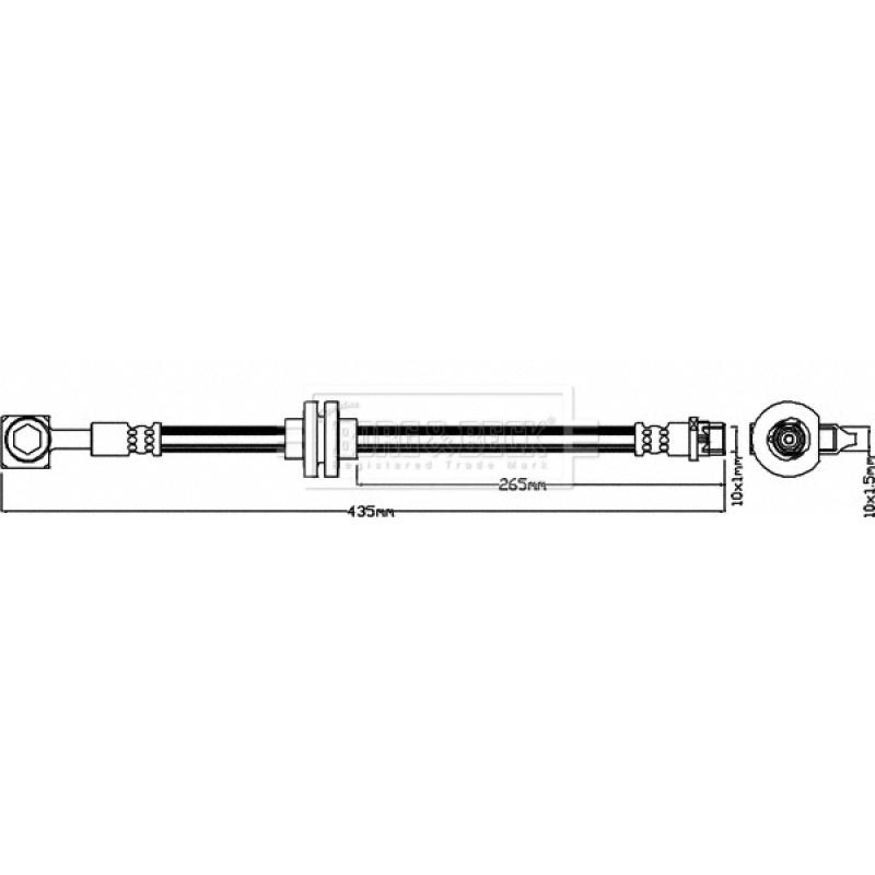 Flexible de frein BORG & BECK BBH8366 - Visuel 1