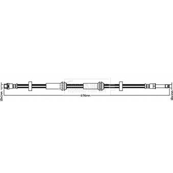 Flexible de frein BORG & BECK OEM 4G0611707E