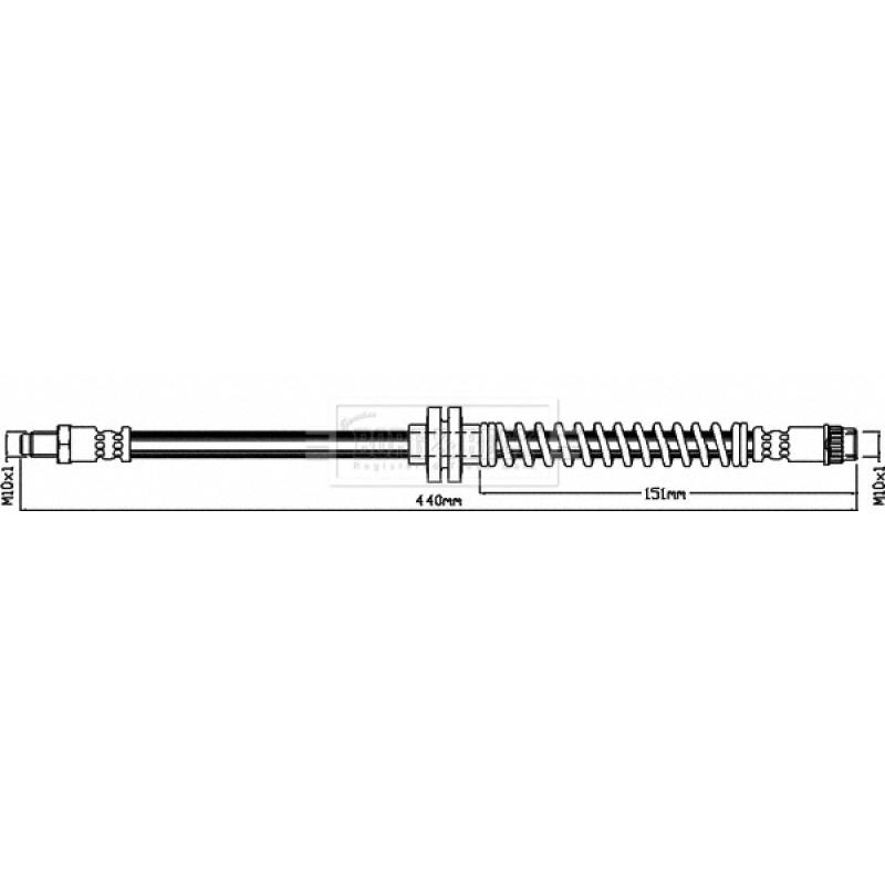 Flexible de frein BORG & BECK BBH8420 - Visuel 1