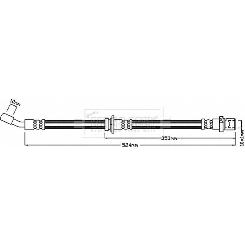 Flexible de frein BORG & BECK BBH8443 - Visuel 1